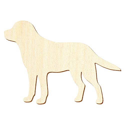 Holz Labrador - Deko Basteln 3-50cm, Größe:7cm, Pack mit:50 Stück von Bütic GmbH