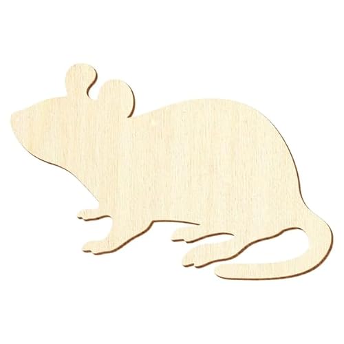 Holz Maus V1 - Deko Basteln 3-50cm, Größe:16cm, Pack mit:1 Stück von Bütic GmbH