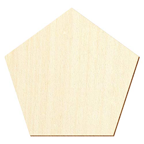 Holz Pentagon Fünfeck - Deko Basteln 3-50cm, Pack mit:1 Stück, Größe:4cm von Bütic GmbH