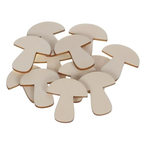 Holz Pilze - 1-10cm Streudeko Basteln Deko Tischdeko, Größe:Pilze 7cm, Pack mit:10 Stück von Bütic GmbH