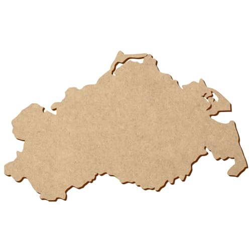 MDF Zuschnitt Mecklenburg-Vorpommern Festland - 5-50cm Breite, einzeln oder im Set mit 10, 25, 50 und 100 Stück. Zum Dekorieren und Bemalen., Pack mit:50 Stück, Breite:6cm breit von Bütic GmbH
