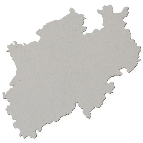 Pappe Zuschnitt Nordrhein-Westfalen - Größe 5 bis 50cm, einzeln oder im Set mit 10, 25, 50 und 100 Stück erhältlich. Zum Basteln und Bemalen., Pack mit:1 Stück, Breite:27cm breit von Bütic GmbH