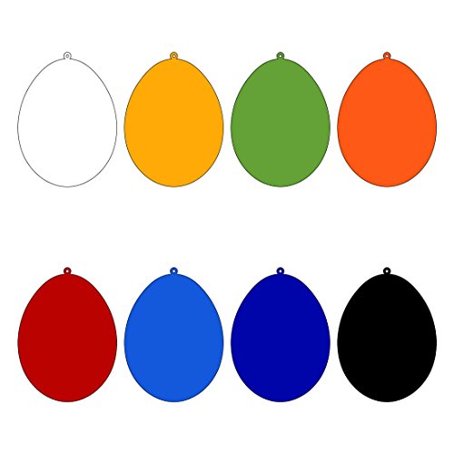 Plexiglas® Osterschmuck Ostereier Baum/Strauchbehang - 2 Größen wählbar, Größe:8er Set alle Farben 9,5cm von Bütic GmbH