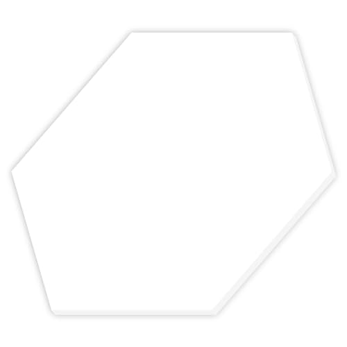 PLEXIGLAS® Zuschnitt 3-50cm - Hexagon/Sechseck Weiß, Größe:15cm, Pack mit:10 Stück von Bütic GmbH