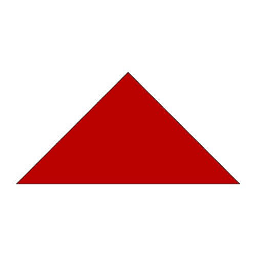 Plexiglas® Zuschnitte - rechtwinklige Dreiecke - Acrylglas 3mm glänzend, Farbe:Rot, Größe:Dreieck 35cmx35cmx49,49cm von Bütic GmbH