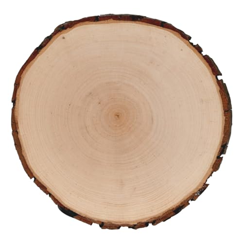 Rindenbrett Esche rund - Rindenscheibe Baumscheibe geschliffen Holzbrett, Brettgröße:Ø ca. 18cm von Bütic GmbH