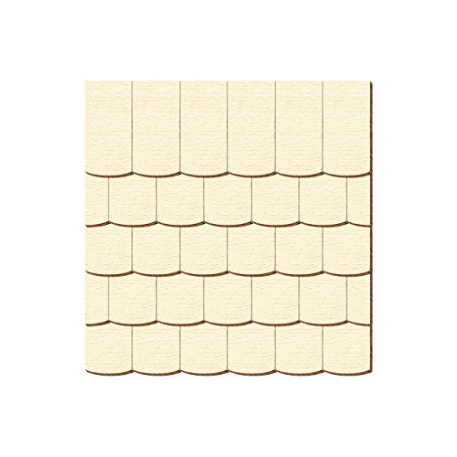 Sperrholz Schindeln - Segmentform - Größen- und Mengenauswahl, Schindelgröße:80mm x 40mm, Pack mit:100 Stück von Bütic GmbH