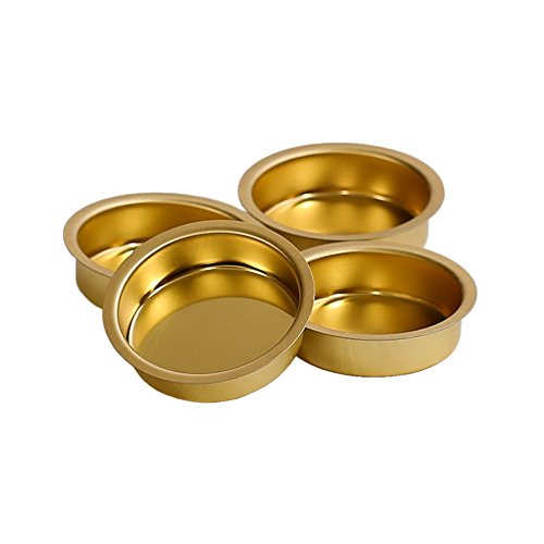 Teelichthalter Messing Ø 40mm / 12mm flach - Teelicht Tülle für Standard Teelichtkerzen. Ein echtes deutsches Qualitätsprodukt., Größe:4er Set Teelichthalter Messing Ø 40mm / 12mm flach - Teelicht Tülle für Standard Teelichtkerzen. Ein echtes deutsches Qualitätsprodukt., Größe:4er Set von Bütic GmbH