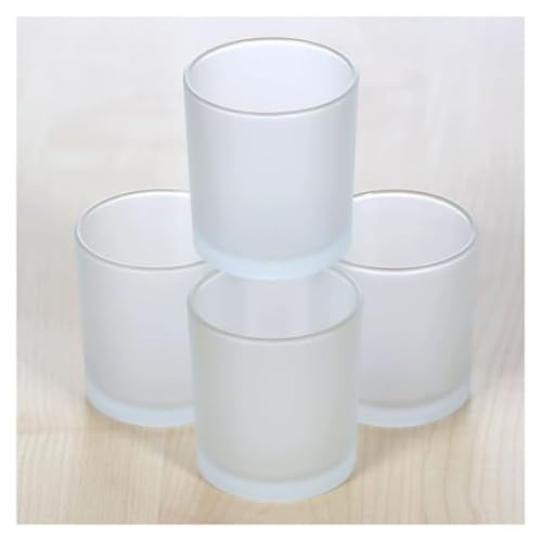 gefrostetes Votivglas Teelichtgläser Ø 70mm Teelichter Windlicht Teelicht, Größe:4er Set von Bütic GmbH