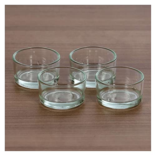 klare Teelichtgläser flach für 40mm Standard Teelichter Glas Teelichthalter, Größe:10er Set von Bütic GmbH