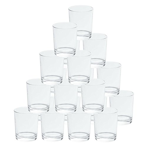 klare Teelichtgläser hoch für 40mm Teelichter Votivglas Glas Windlicht Teelicht, Größe:20er Set von Bütic GmbH