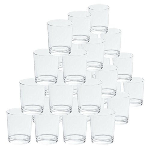 klare Teelichtgläser hoch für 40mm Teelichter Votivglas Glas Windlicht Teelicht, Größe:30er Set von Bütic GmbH