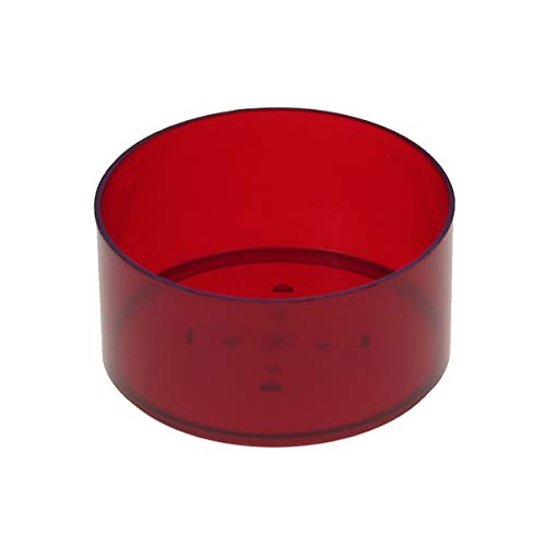runde Kunststoff Teelichthüllen 37x19mm - Kerzengießen klassische Rundform, Farbe:Dunkelrot, Anzahl:4 Stück von Bütic GmbH