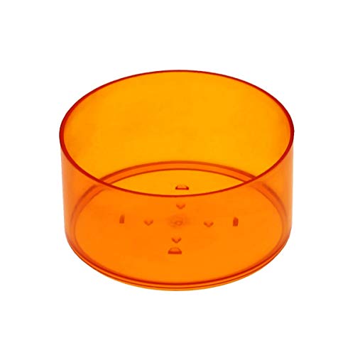 runde Kunststoff Teelichthüllen 37x19mm - Kerzengießen klassische Rundform, Farbe:Orange, Anzahl:100 Stück von Bütic GmbH