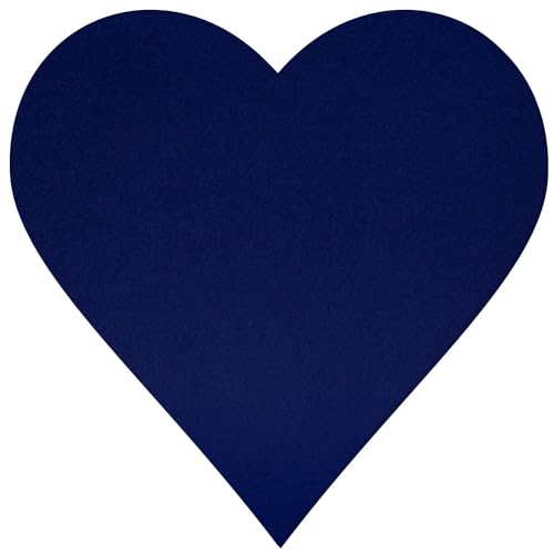 Blaues Filz Herz - Deko Basteln 3-60 cm, Pack mit:1 Stück, Höhe x Breite:51x51cm von Bütic