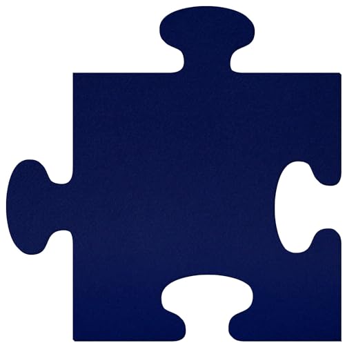 Blaues Filz Puzzleteil - Deko Basteln 3-60 cm, Pack mit:25 Stück, Höhe x Breite:21x21cm von Bütic