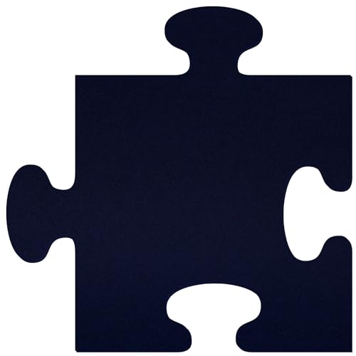 Dunkelblaues Filz Puzzleteil - Deko Basteln 3-60 cm, Pack mit:10 Stück, Höhe x Breite:34x34cm von Bütic