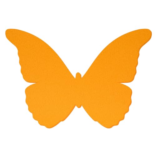 Gelber Filz Schmetterling - Deko Basteln 3-60 cm, Pack mit:25 Stück, Breite:44cm breit von Bütic