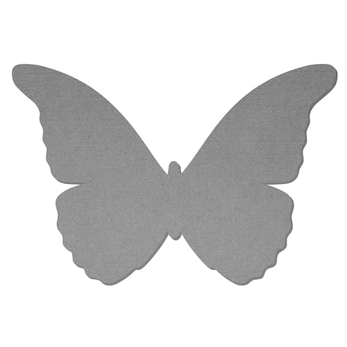 Grauer Filz Schmetterling - Deko Basteln 3-60 cm, Pack mit:100 Stück, Breite:36cm breit von Bütic