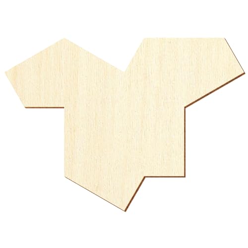 Holz EinStein V1 Kachel Puzzle - 3-50 cm Deko Basteln, Pack mit:10 Stück, Breite:19cm breit von Bütic