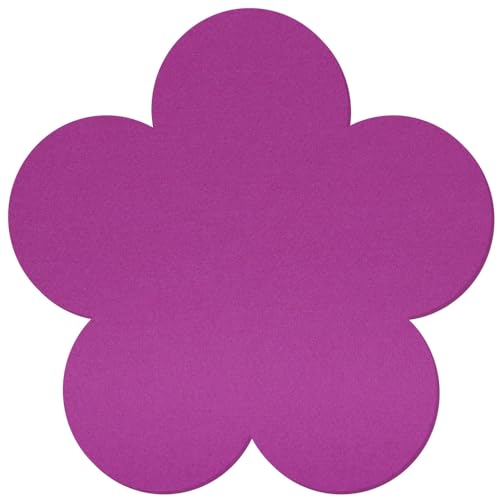 Lila-farbener Filz Untersetzer Blume V2 - Deko Basteln 3-60 cm, Pack mit:1 Stück, Höhe x Breite:18x18cm von Bütic GmbH