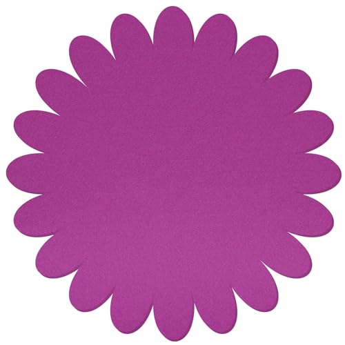 Lila-farbener Filz Untersetzer Blume V3 - Deko Basteln 3-60 cm, Pack mit:10 Stück, Höhe x Breite:45x45cm von Bütic