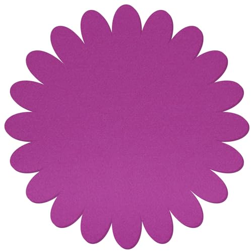 Lila-farbener Filz Untersetzer Blume V3 - Deko Basteln 3-60 cm, Pack mit:10 Stück, Höhe x Breite:54x54cm von Bütic