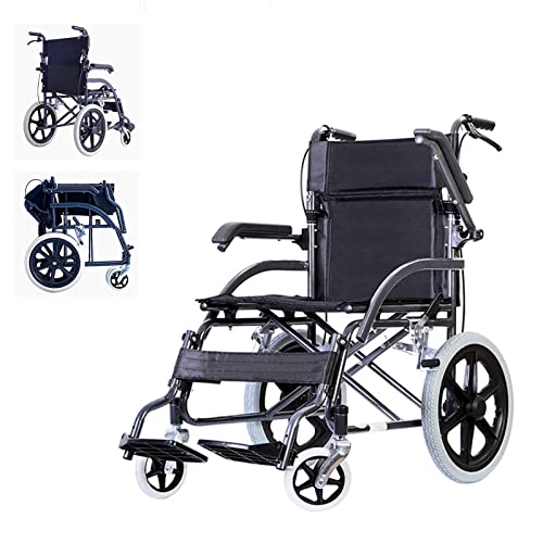 Bueuwe Faltbar Leicht Rollstuhl mit Trommelbremse, Reiserollstuhl, Schmaler Rollstuhl für Wohnung, Klappbare Armlehnen, Sitzbreite 44 cm Bueuwe Faltbar Leicht Rollstuhl mit Trommelbremse, Reiserollstuhl, Schmaler Rollstuhl für Wohnung, Klappbare Armlehnen, Sitzbreite 44 cm von Bueuwe