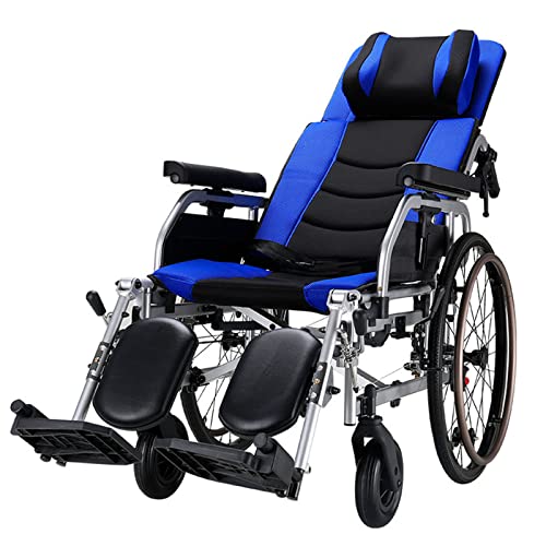 Bueuwe Pflegerollstuhl mit Liegefunktion, Rollstuhl Faltbar Leicht Aktivrollstuhl, Reiserollstuhl, Multifunktional Rollstuhl für die Wohnung und Unterwegs, Einstellbar, Leichtgewicht, 46cm Sitzbreite Bueuwe Pflegerollstuhl mit Liegefunktion, Rollstuhl Faltbar Leicht Aktivrollstuhl, Reiserollstuhl, Multifunktional Rollstuhl für die Wohnung und Unterwegs, Einstellbar, Leichtgewicht, 46cm Sitzbreite von Bueuwe