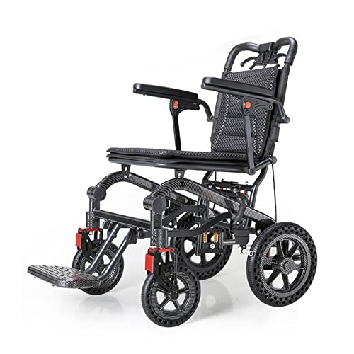 Bueuwe Rollstuhl Faltbar Leicht Reiserollstuhl, Faltbarer Rollstühle, Stoßdämpfender Transportrollstühle, Ultraleicht Rollstuhl für die Wohnung und Unterwegs, Aluminium, Sitzbreite 40 cm Bueuwe Rollstuhl Faltbar Leicht Reiserollstuhl, Faltbarer Rollstühle, Stoßdämpfender Transportrollstühle, Ultraleicht Rollstuhl für die Wohnung und Unterwegs, Aluminium, Sitzbreite 40 cm von Bueuwe