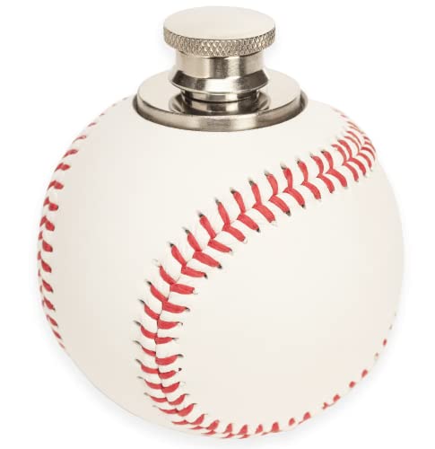 Flasche aus echten Baseball-Geschenke für Männer, 42,5 g Edelstahl, Baseball-Trainer Geschenke für Männer (1) von Buffalo Bottle Craft