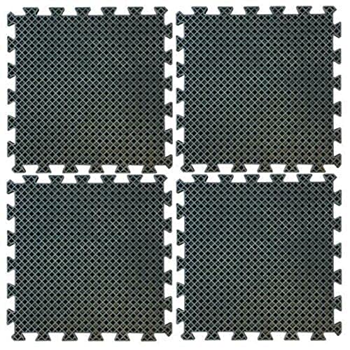 Buffalo Tools RMTS20I4PK: Glatte miteinander verbundene quadratische Gummiplatten – 4er-Pack, multi von Buffalo Tools