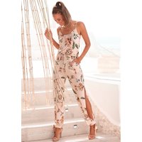 Buffalo Overall, mit Schlitzen seitlich am Bein, sommerlicher Jumpsuit mit Blumenprint von Buffalo