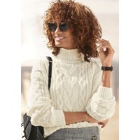 Buffalo Stehkragenpullover mit Zopfmuster, Winterpullover, Basic von Buffalo