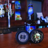 Vatertagsgeschenk, Dad Es Bierflaschenöffner, Personalisierter Hockey Puck Mit Foto, Flaschenöffner, Geschenke Für Männer von BuffaloBottleCraft