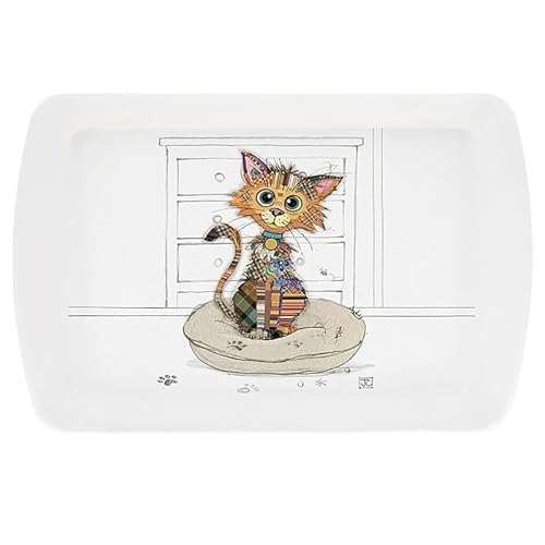 Lesser & Pavey Kleines Serviertablett in britischem Design | Dinnertablett für mehrere Anwendungen rund ums Haus | Kimba Kitten Tabletts zum Servieren von Speisen oder Getränken Bug Art von Bug Art