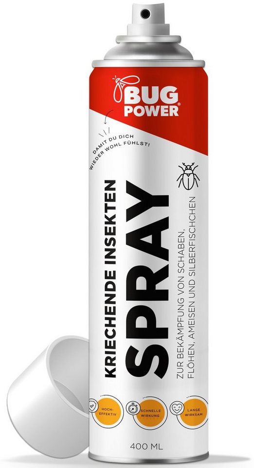 BugPower Wespenspray Spray gegen kriechende Insekten und Wespen, 400 ml, 1-St. von BugPower