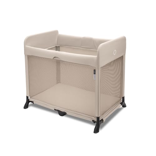 Bugaboo Stardust, 2-in-1, leichtes, faltbares Reisebett und kompakter Spielstall mit Matratze, in 1 Sekunde aufgeklappt, für Babys und Kleinkinder, inklusive Tragetasche, Desert Taupe von Bugaboo