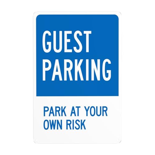 Guest Parking Metal Warning Signs, Cautions Security Tin Sign, Safety Posted Signs, Perfect for Street Business and Home Wall Decor 8 x 12 Inch von Bugana