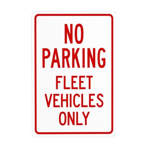 Metall-Warnschild, Aufschrift "No Parking Fleet Vehicles Only", Warnschild, Sicherheits-Blechschild, Sicherheitsschild für Straße, Geschäft, Wanddekoration, 20,3 x 30,5 cm Metall-Warnschild, Aufschrift "No Parking Fleet Vehicles Only", Warnschild, Sicherheits-Blechschild, Sicherheitsschild für Straße, Geschäft, Wanddekoration, 20,3 x 30,5 cm von Bugana