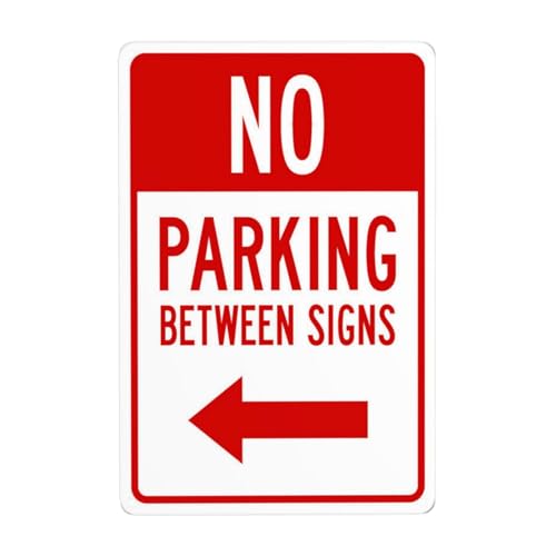 Metall-Warnschilder mit Pfeil "No Parking Between", Warnschild, Sicherheits-Blechschild, Sicherheitsschild für Straße, Geschäft, Wanddekoration, 20,3 x 30,5 cm Metall-Warnschilder mit Pfeil "No Parking Between", Warnschild, Sicherheits-Blechschild, Sicherheitsschild für Straße, Geschäft, Wanddekoration, 20,3 x 30,5 cm von Bugana