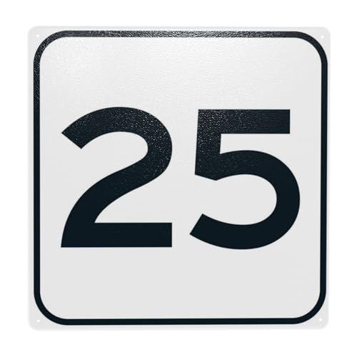 Metallschild mit Aufschrift "Parking Lot Number 25, Cautions Security Tin Signs, Safety Warning Signs, Street Business Wall Decor 30,5 x 30,5 cm von Bugana