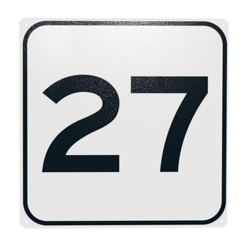 Metallschild mit Aufschrift "Parking Lot Number 27, Cautions Security Tin Signs, Safety Warning Signs, Street Business Wall Decor 30,5 x 30,5 cm von Bugana