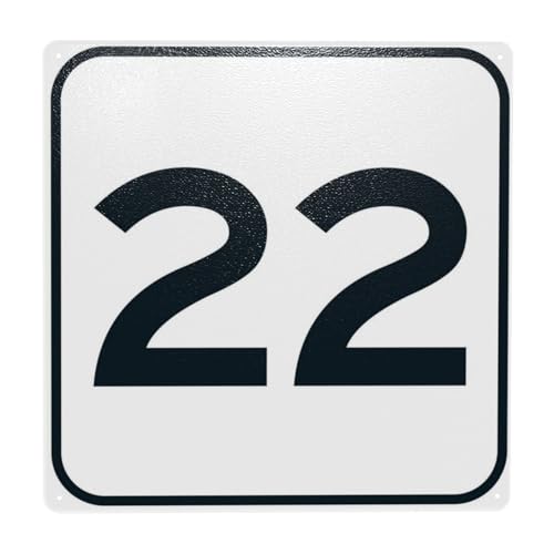 Metallschild mit Aufschrift "Parking Lot Number 55.9 cm, Cautions Security Tin Sign, Safety Warning Signs, Street Business Wall Decor 30,5 x 30,5 cm von Bugana