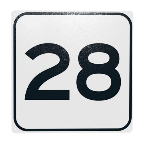 Metallschild mit Aufschrift "Parking Lot Number 71.1 cm, Cautions Security Tin Sign, Safety Warning Signs, Street Business Wall Decor 30,5 x 30,5 cm von Bugana
