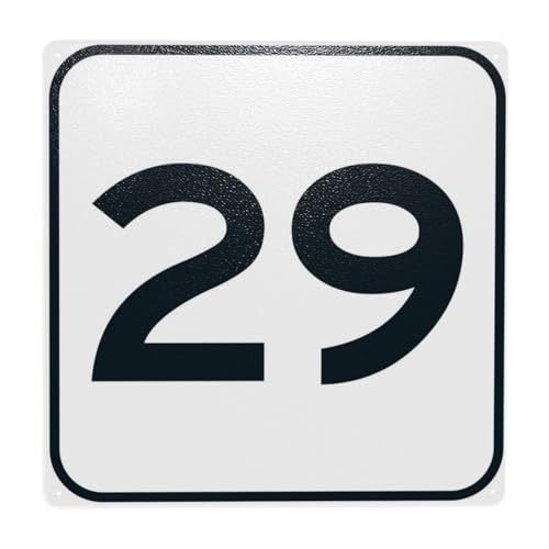 Metallschild mit Aufschrift "Parking Lot Number 73.3 cm, Cautions Security Tin Sign, Safety Warning Signs, Street Business Wall Decor 30,5 x 30,5 cm von Bugana