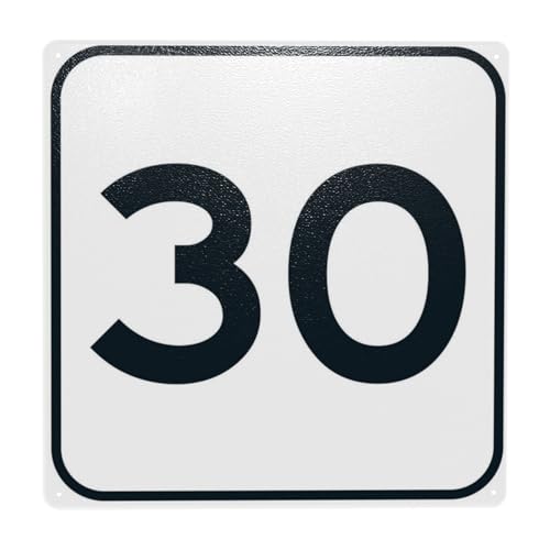 Metallschild mit Aufschrift "Parking Lot Number 76.2 cm, Cautions Security Tin Sign, Safety Warning Signs, Street Business Wall Decor 30,5 x 30,5 cm von Bugana