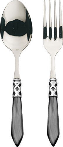 Bugatti alcnm-n4211/12 Aladdin 2-teilig Tafelservice, Edelstahl/ABS schwarz 30,5 x 14 x 3 cm von BUGATTI