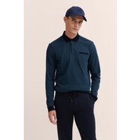 bugatti Langarm-Poloshirt mit Strukturkragen bugatti Langarm-Poloshirt mit Strukturkragen von Bugatti