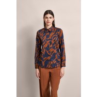 bugatti Langarmbluse, mit grafischem Print von Bugatti